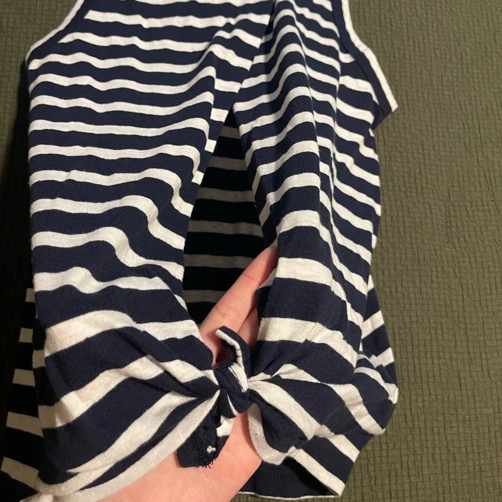 Striped Navy and White Tank Top - Picture 4 of 5